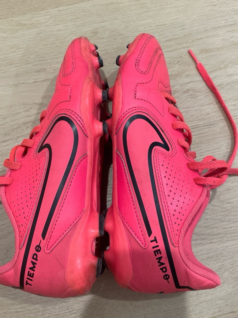 Nike Pink Athletic Shoes with Black Accents